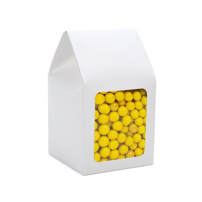 Pappschachteln mit Fenster 9x9x16.5cm Weiß (25 Stück) [FS330]