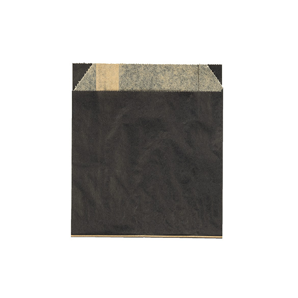 Fettabweisende Beutel Schwarz 10,2x2,9x11,4cm (100 Stück) [GPB2B]