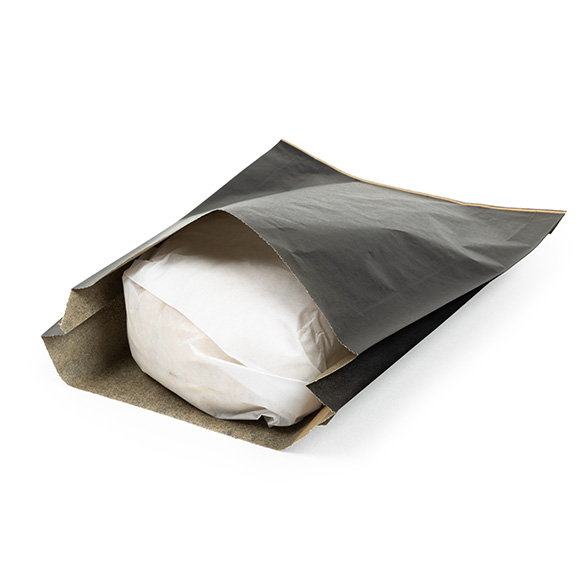 Fettabweisende Beutel Schwarz 17,1x2,7x22,9cm (100 Stück) [GPB6B]