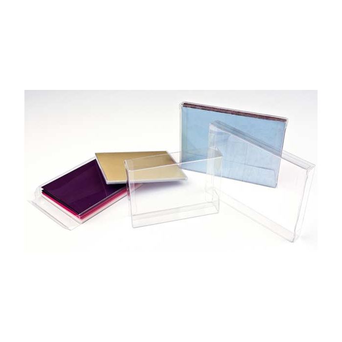 Plastic Gift Boxes 15.6x2.5x15.4cm Crystal Clear