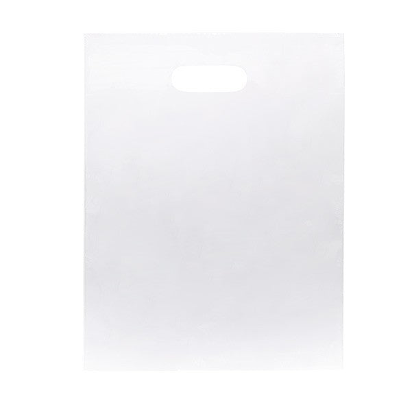 Polytragetaschen Frostweiß 30.5x38.1cm PE 60 Mikron (100 Stück) [H1215FT1]