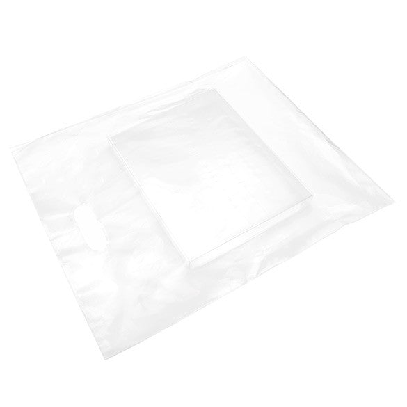 Polytragetaschen Frostweiß 38.1x45.7cm 60 Mikron LDPE (100 Stück) [H1518FT1]