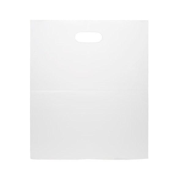 Polytragetaschen Frostweiß 38.1x45.7cm 60 Mikron LDPE (100 Stück) [H1518FT1]