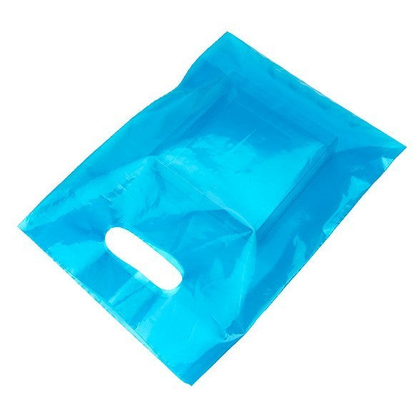 Polytragetaschen Blau 22.9x30.5cm 60 Mikron LDPE (100 Stück) [H912BL1]