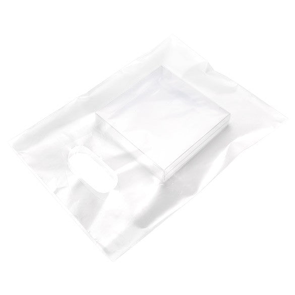 Polytragetaschen Frostweiß 22.9x30.5cm 60 Mikron LDPE (100 Stück) [H912FT1]