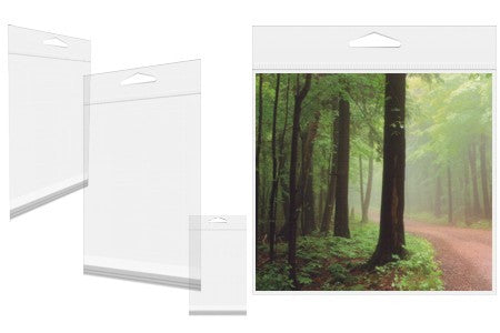 Headerbeutel Transparent 8.3x33.3cm Wiederverschließbar (100 Stück) [HB313S]