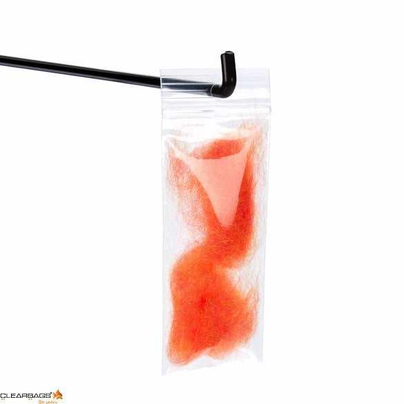 Druckverschlussbeutel mit Aufhängeloch 4.5x10cm Transparent PP 50 Mikron (100 Stück) [ZR13Q4]