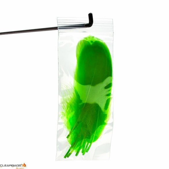 Druckverschlussbeutel mit Aufhängeloch 7.5x18cm Transparent PP 50 Mikron (100 Stück) [ZR37]