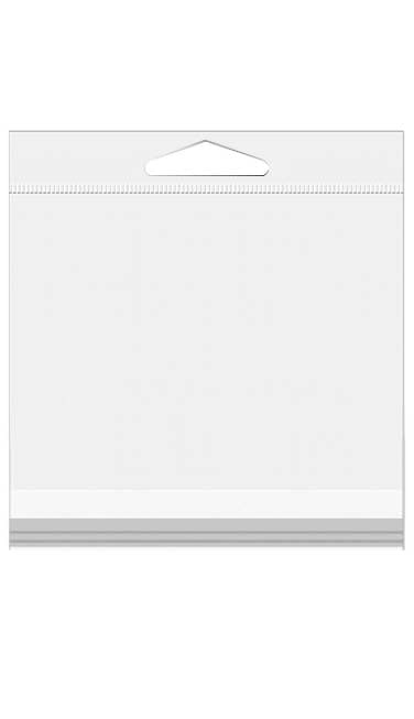 Headerbeutel Transparent 13.8x13.3cm Wiederverschließbar (100 Stück) [HB5X5]