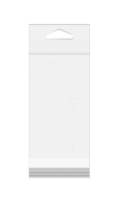 Headerbeutel Transparent 14.4x30.5cm Wiederverschließbar (100 Stück) [HB5H12]
