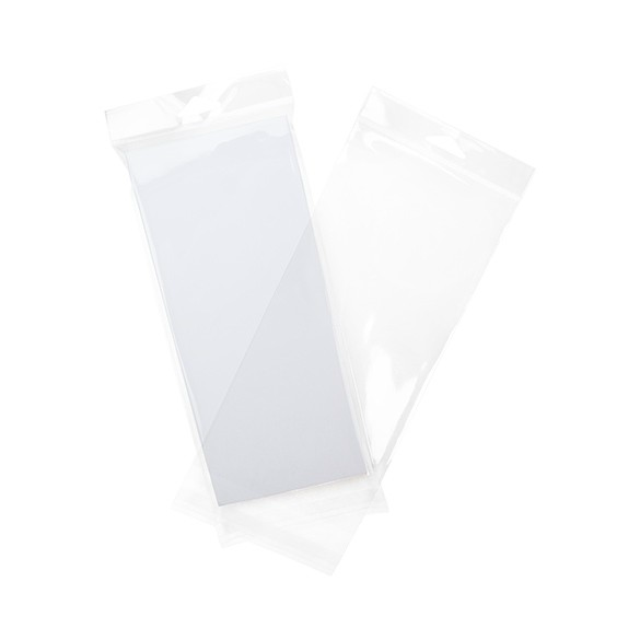 Headerbeutel Transparent 12.2x25.4cm Wiederverschließbar (100 Stück) [HB49XL]