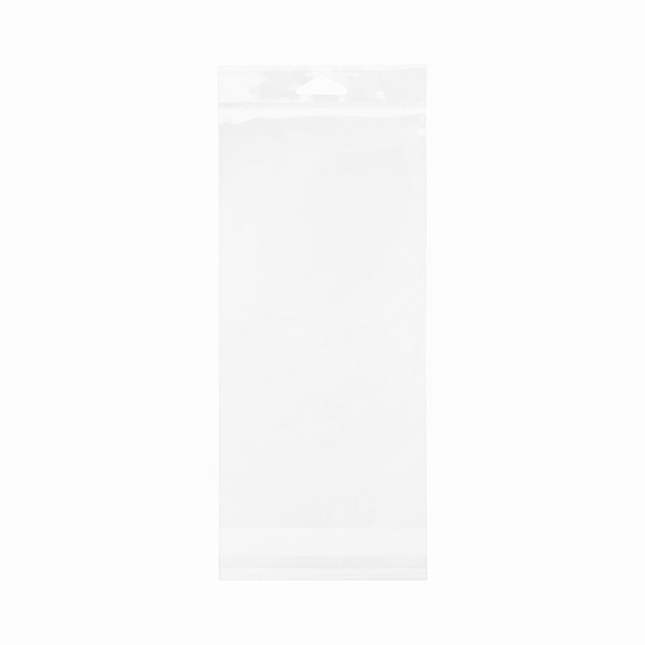 Headerbeutel Transparent 12.2x25.4cm Wiederverschließbar (100 Stück) [HB49XL]