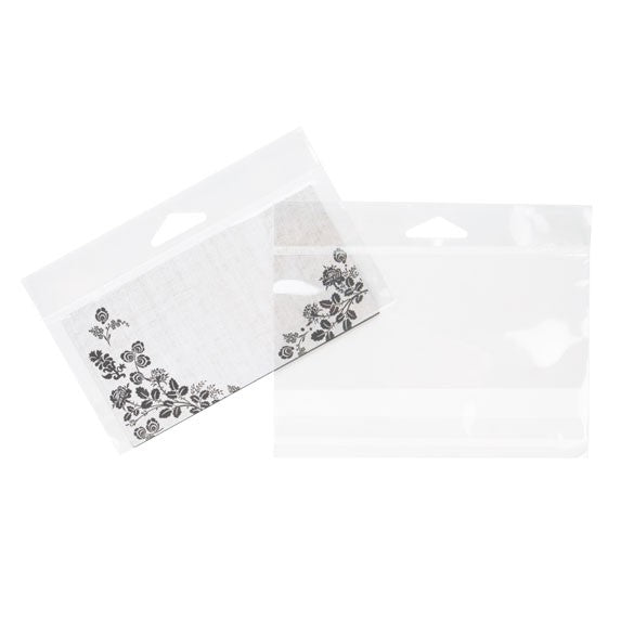 Headerbeutel Transparent 14.9x6.4cm Wiederverschließbar (100 Stück) [HB52]