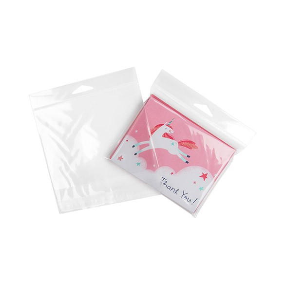 Headerbeutel Transparent 15.2x11.4cm Wiederverschließbar (100 Stück) [HB64]