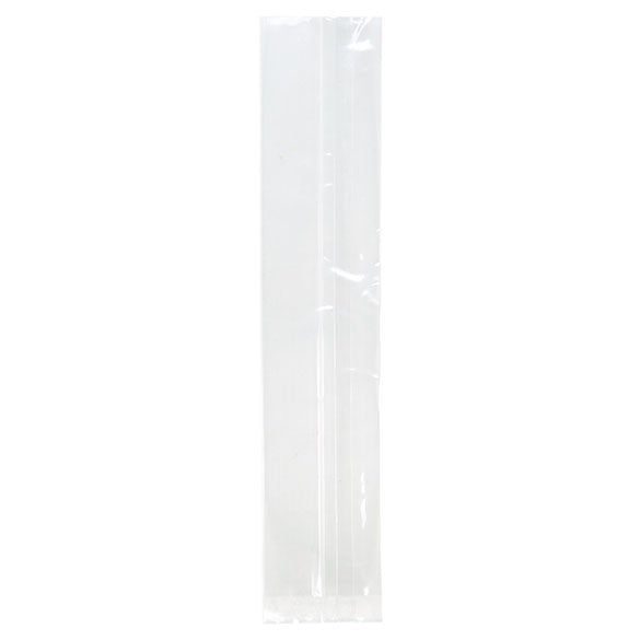 Plastikbeutel 4.4x4.4x21.6cm mit Seitenfalten schwere Qualität (100 Stück) [HDGB5]