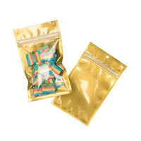 Grip Seal Bags Transparent/Gold 9.2x12.7cm