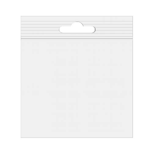 Grip Seal Bags with Euroslot 12.5x12.5 Crystal Clear PP 50 micron