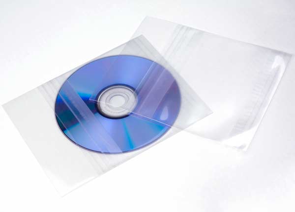 Plastic Bags for CD's 150 micron 12.4x12.4cm with Protective Closure
