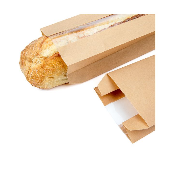 Kraft Klappenbeutel 8,9x5,1x35,6 cm mit Seitenfalte (100 Stück) [KBB1]