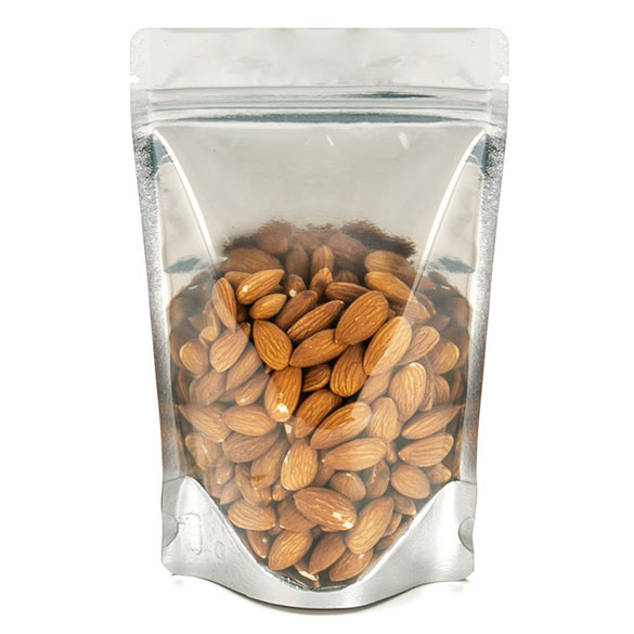 Standbodenbeutel Transparent/Kraft 13x7x20.5cm | 110 Gramm (100 Stück) [ZBGK3]