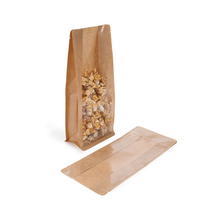 Blockbodenbeutel Kraft 12.7x7.6x30.5 cm (100 Stück) [BB3K]