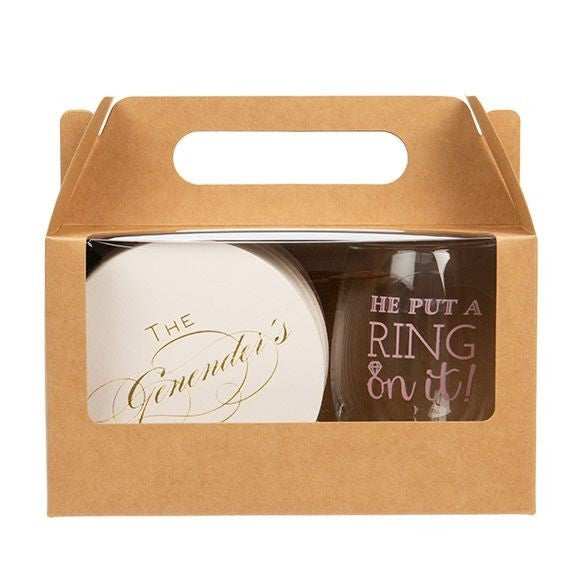 Pappschachteln mit Griffen Kraft Braun 17.8x10.2x10.2cm (25 Stück) [WKRG173]