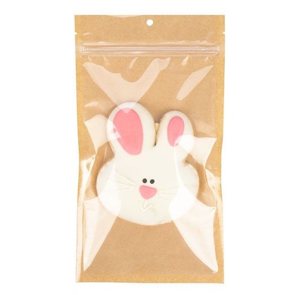 Druckverschlussbeutel Kraft/Transparent 12.7x20.8cm mit Einreißkerben (100 Stück) [HZB6KC]