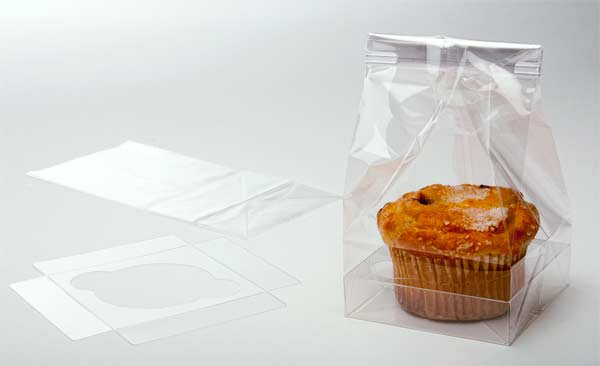 Cupcake-Beutel für 1 Jumbo-Cupcake 10.2x10.2x22.8cm Transparent (100 Stück) [CBG3]