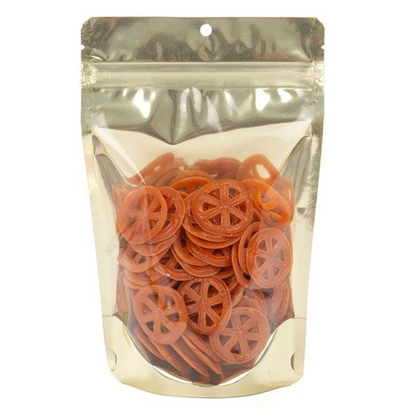 Standbodenbeutel Transparent/Mattgold 13x7.9x20.6cm | 110 Gramm (100 Stück) [ZBGMG3]