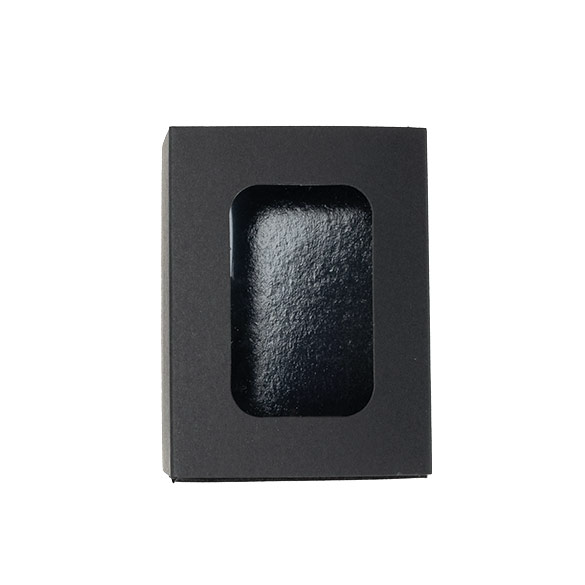 Zweiteilige Papierschachteln Schwarz 9,5x6,4x5,7 cm (25 Stück) [MBS8B]