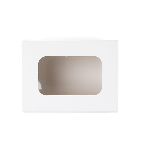 Zweiteilige Papierschachteln Weiß 9,5x6,4x5,7 cm (25 Stück) [MBS8W]