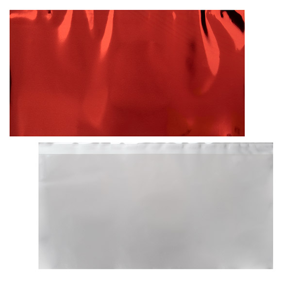 Folientopper Metallic Rot 17,8x33 cm (25 Stück) [MT2R]