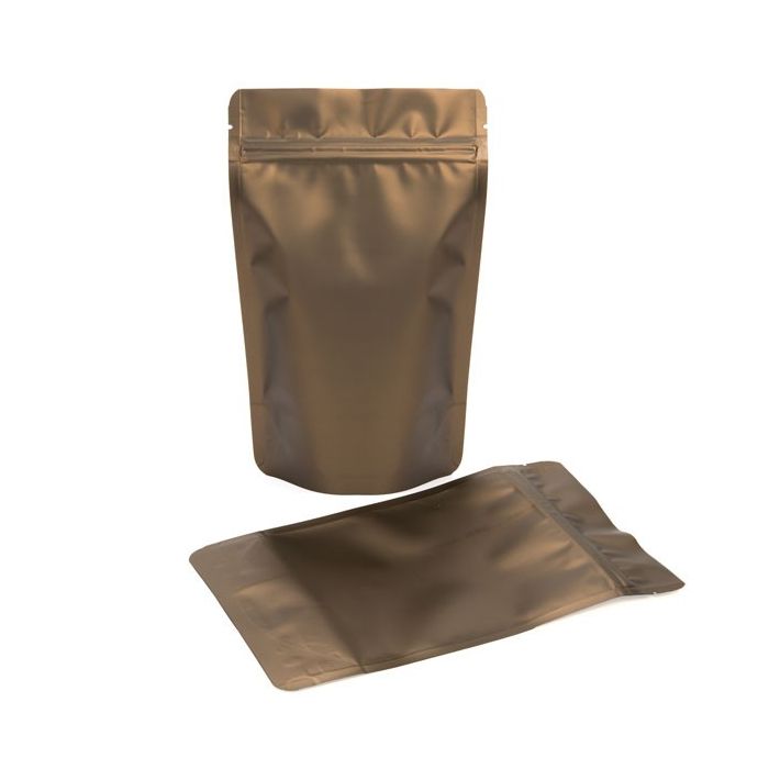 Standbodenbeutel Bronze 13x7x20.5cm | 110 Gramm (100 Stück) [ZBGM3BZ]