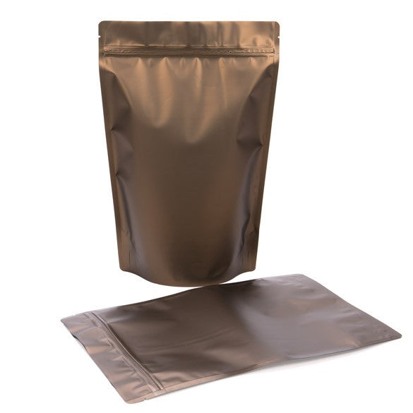 Standbodenbeutel Bronze 23x12x34.5cm | 900 Gramm (100 Stück) [ZBGM6BZ]