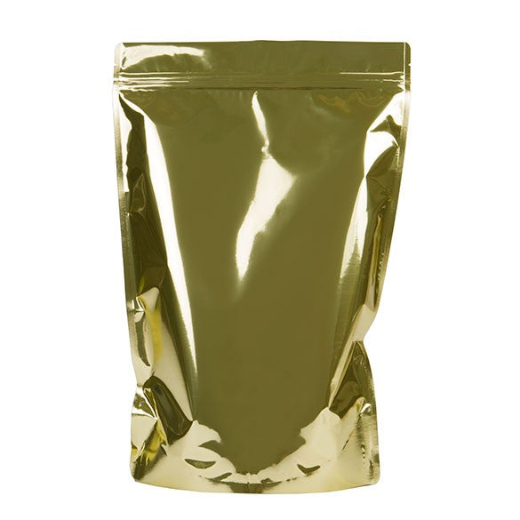 Standbodenbeutel Gold 22.9x12.1x34.3cm | 900 Gramm (100 Stück) [ZBGM6SG]