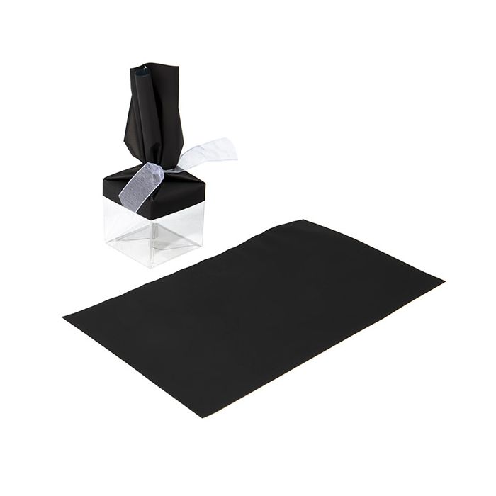 Folientopper Metallic Matt Schwarz 12,7x22,9 cm (25 Stück) [MT1MB]