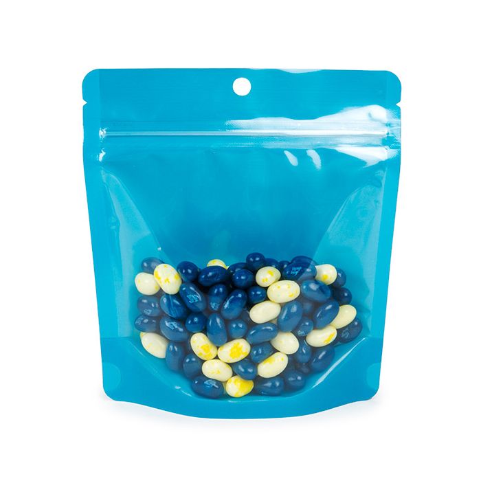 Standbodenbeutel Neon Blau 15.9x6.4x14.6 cm (100 Stück) [ZBGNSHZBL]