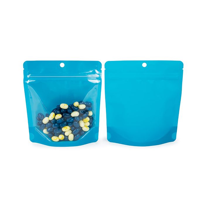 Standbodenbeutel Neon Blau 15.9x6.4x14.6 cm (100 Stück) [ZBGNSHZBL]