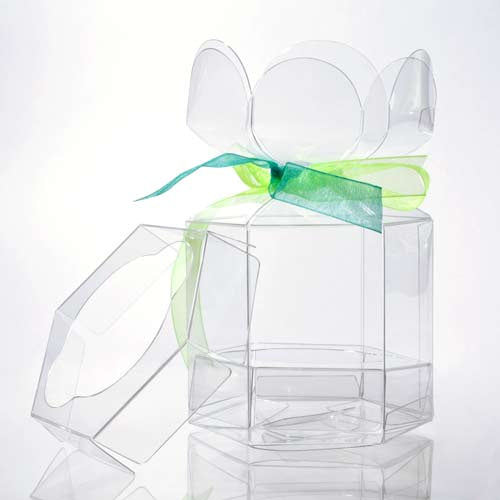 Cupcake-Boxen mit Blumenspitze für 1 Cupcake 9.5x9.5x10.2cm Transparent (100 Stück) [CBS212]