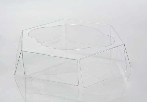 Cupcake-Boxen mit Blumenspitze für 1 Cupcake 9.5x9.5x10.2cm Transparent (100 Stück) [CBS212]
