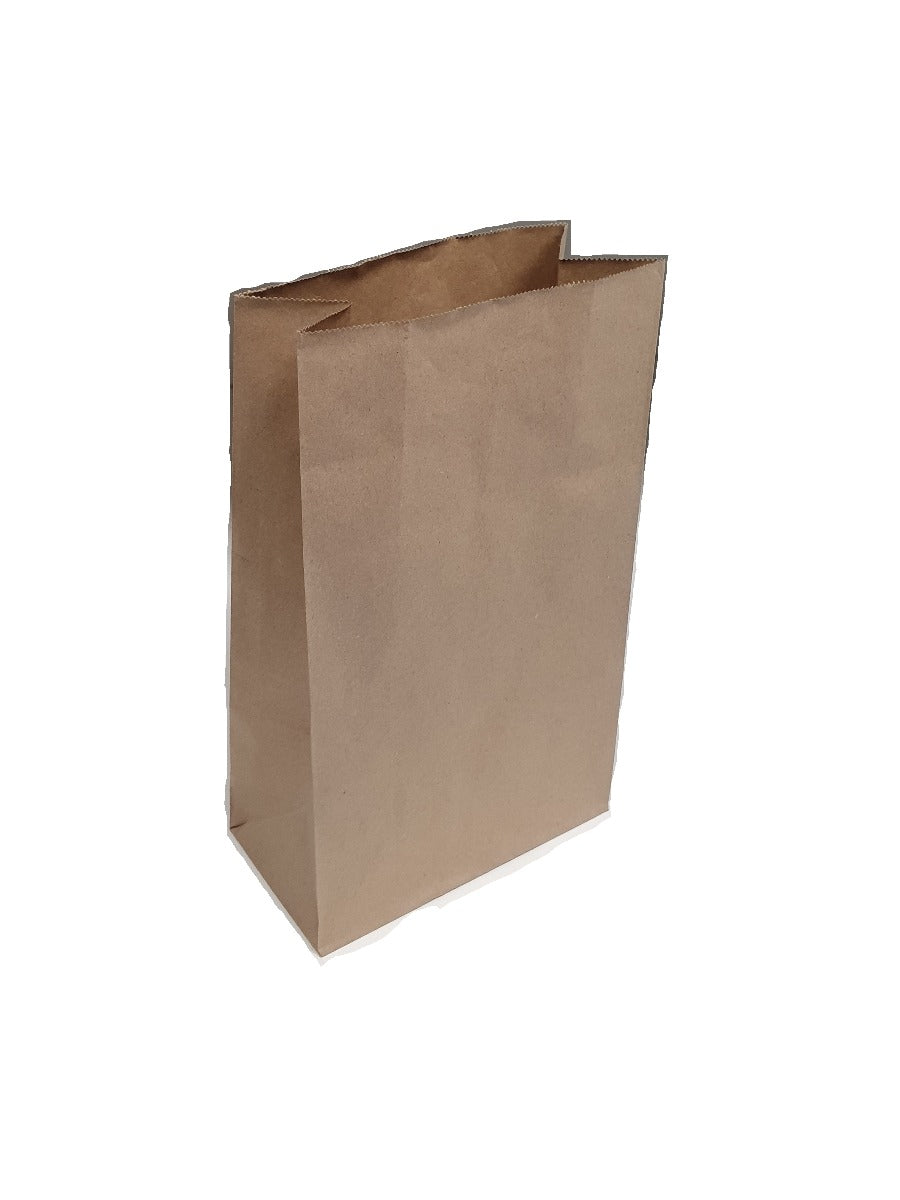 Block bottom bags Kraft 60grs 17x8,5x28cm