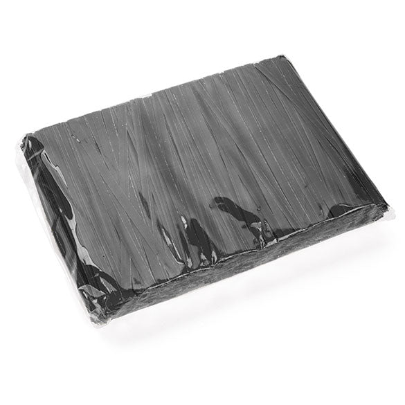 Verschluss-Streifen 10.2x0.4cm Papier Schwarz (1,000 Stück) [TT4BK]