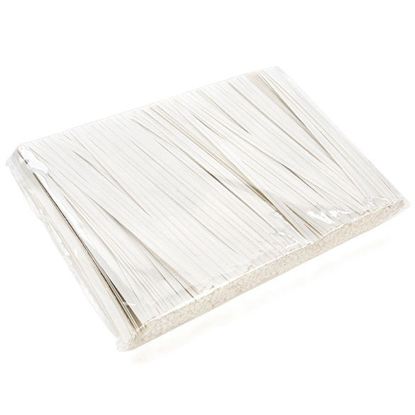 Verschluss-Streifen 10,2x0,4cm Weiß Papier (1.000 Stück) [TT4WH]