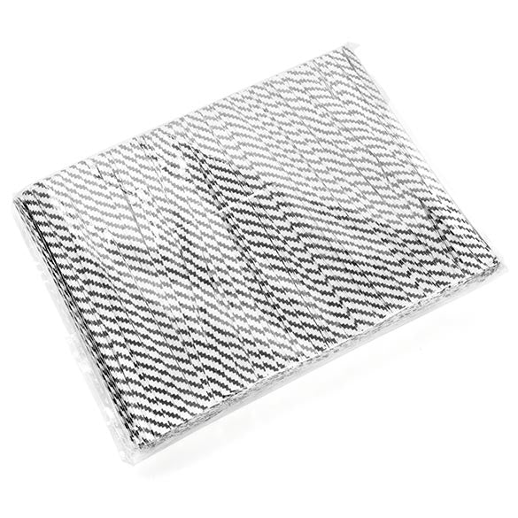 Verschluss-Streifen 10.2x0.4cm Papier Weiß/Schwarz gestreift (1,000 Stück) [TT4WKS]
