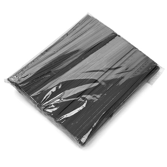 Verschluss-Streifen 15.2x0.4cm Papier Schwarz (1,000 Stück) [TT6BK]