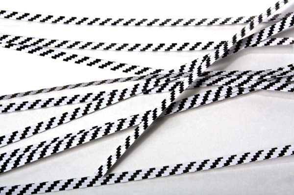 Verschluss-Streifen 10.2x0.4cm Papier Weiß/Schwarz gestreift (1,000 Stück) [TT4WKS]
