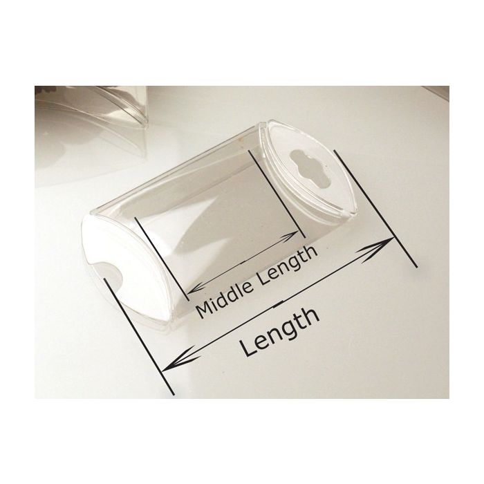 Kissenschachteln Transparent 14.5x4x22.5cm mit Aufhängeloch (25 Stück) [PB109]