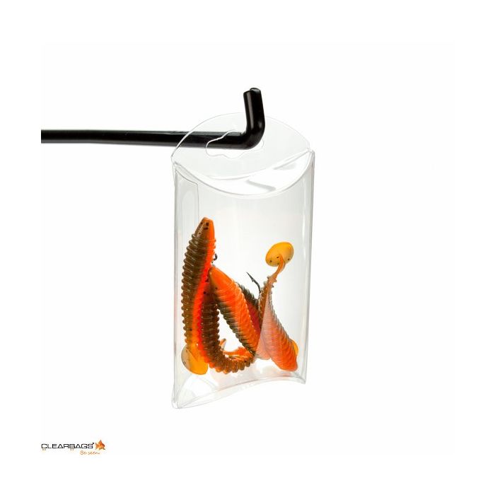 Kissenschachteln Transparent 5.1x1.9x7.6cm mit Aufhängeloch (25 Stück) [PB75]