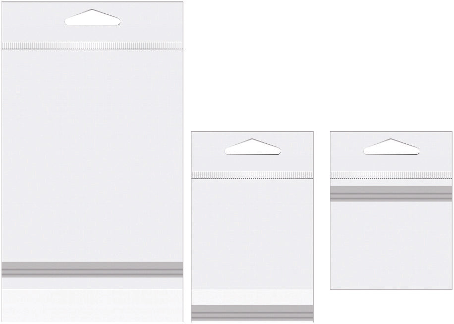 Headerbeutel Transparent 31.8x30.9cm mit Schutzverschluss (100 Stück) [HB12XPC]