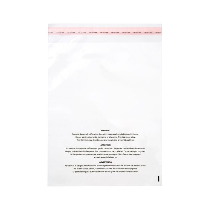 Plastic Bags with Suffocation Warning 35.6x50.8cm Reclosable